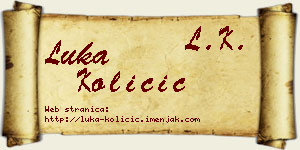 Luka Količić vizit kartica